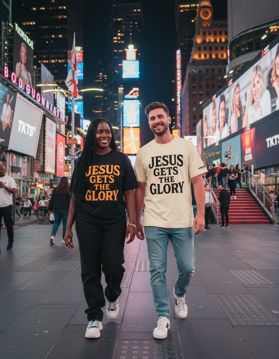Image of Jesus Gets The Glory Tee Black (Made for the bold in Christ)